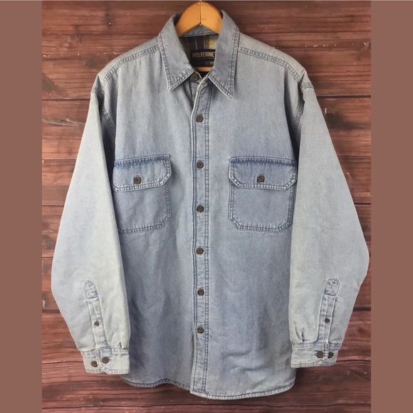 Fleece Lined Shirt Jacket Size 